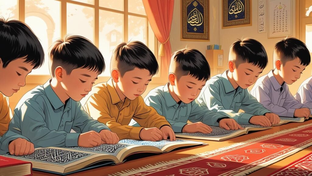 دورة تثبيت حفظ القرآن الكريم أونلاين | لا مزيد من النسيان 2 Enfant mémorisant le Coran