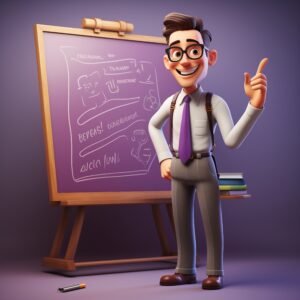 طريقة نور البيان لتعليم القراءة والكتابة 3 Illustration d'un enseignant d'arabe et de Coran en ligne